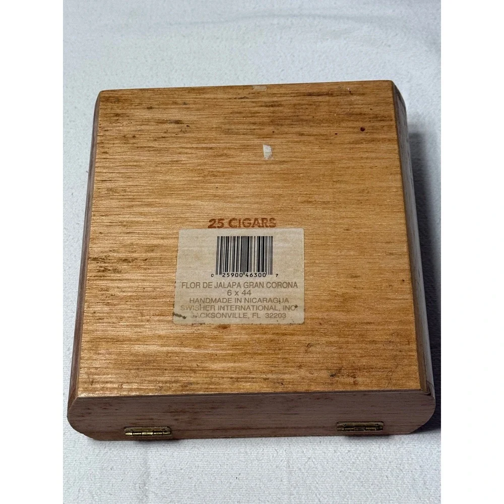 Flor de Jalapa Gran Corona Wooden Cigar‎ Box Empty Display Storage Collectible